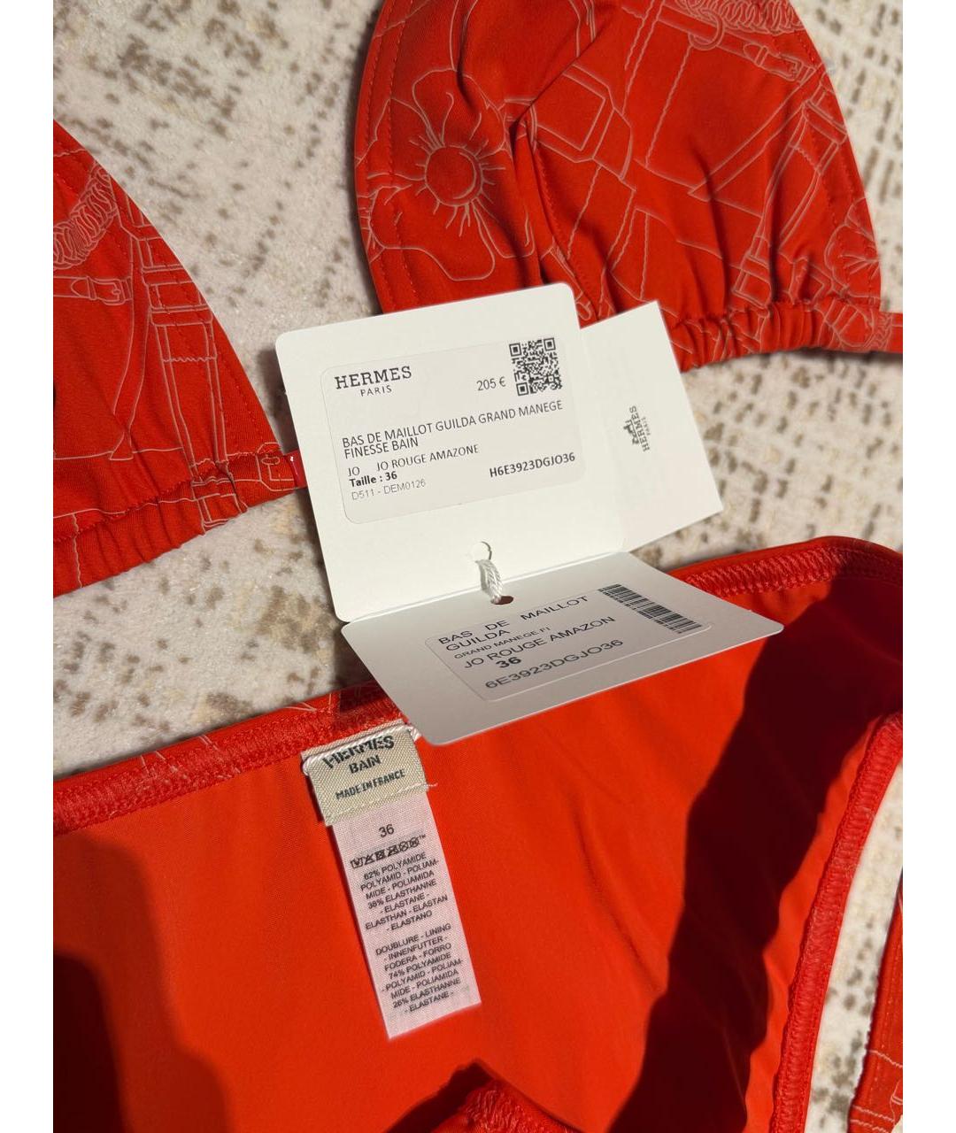 HERMES Красный полиэстеровый купальник, фото 2