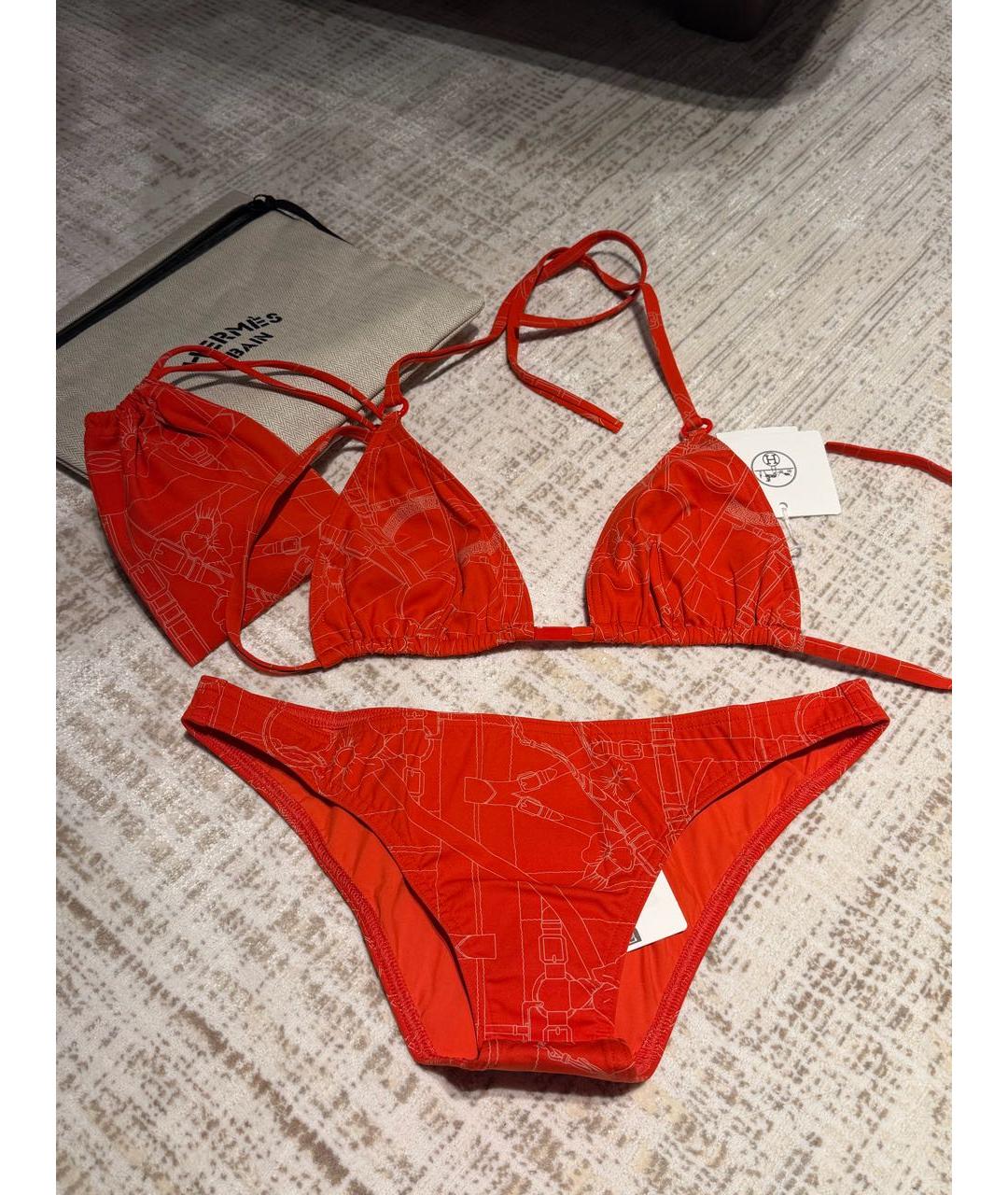 HERMES Красный полиэстеровый купальник, фото 4