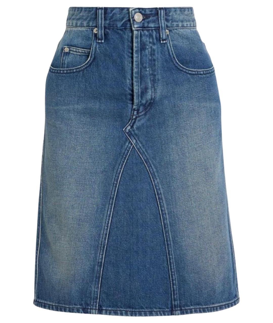 ISABEL MARANT ETOILE Синяя хлопковая юбка миди, фото 1