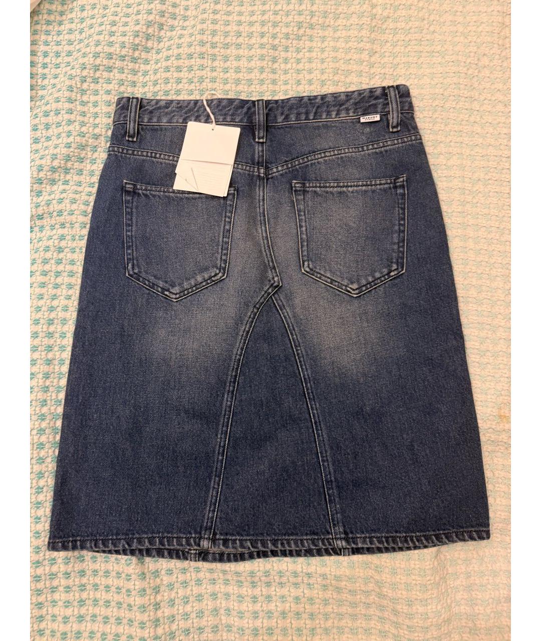 ISABEL MARANT ETOILE Синяя хлопковая юбка миди, фото 6