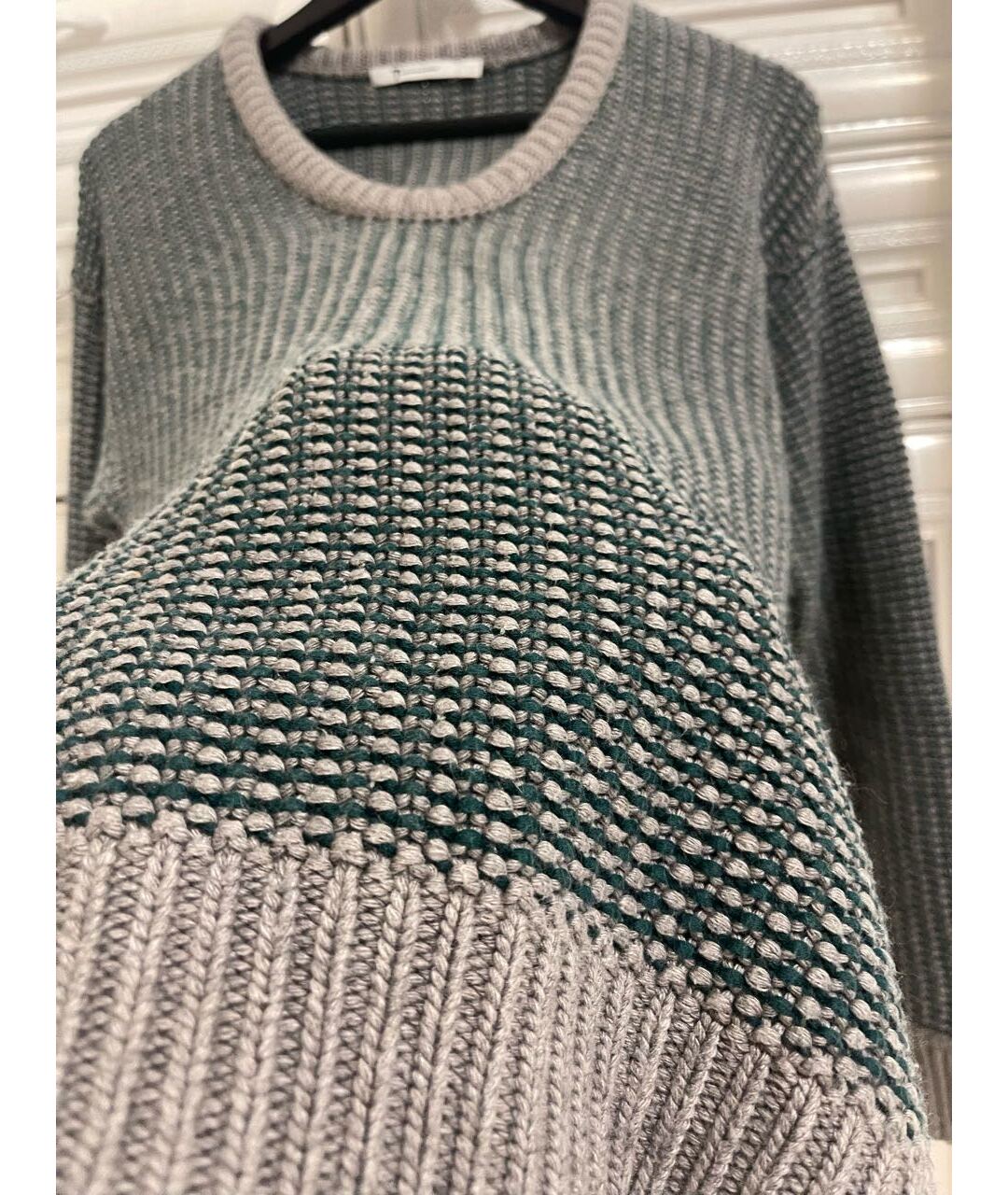 T BY ALEXANDER WANG Зеленый хлопко-эластановый джемпер / свитер, фото 5