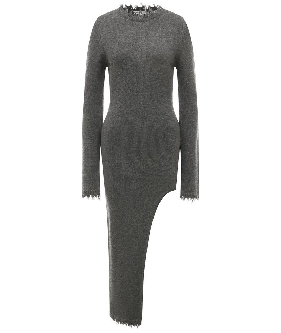 ADDICTED Серое шерстяное повседневное платье, фото 1