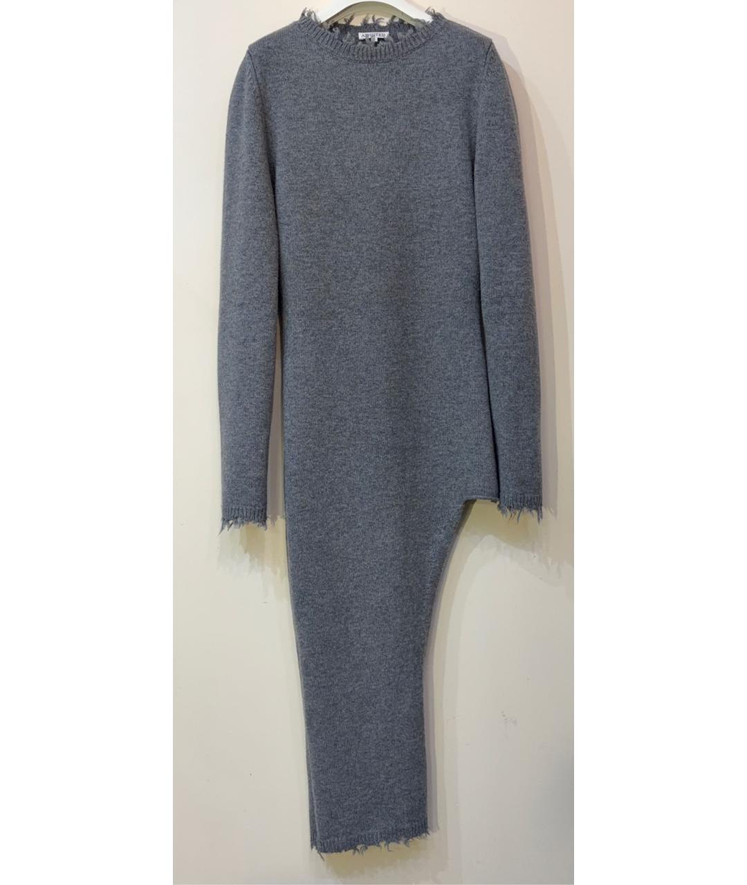 ADDICTED Серое шерстяное повседневное платье, фото 6