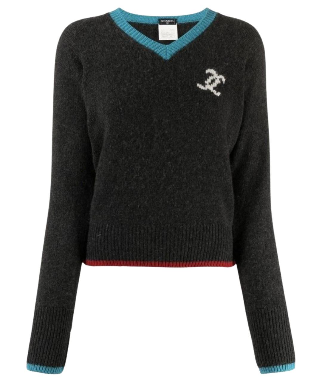 CHANEL Серый кашемировый джемпер / свитер, фото 1