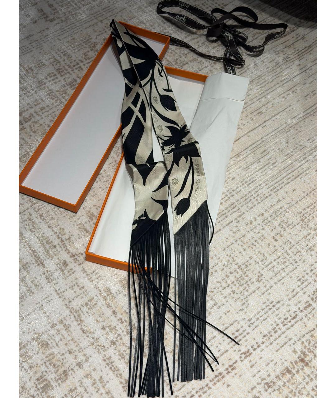 HERMES Мульти шелковый платок, фото 4