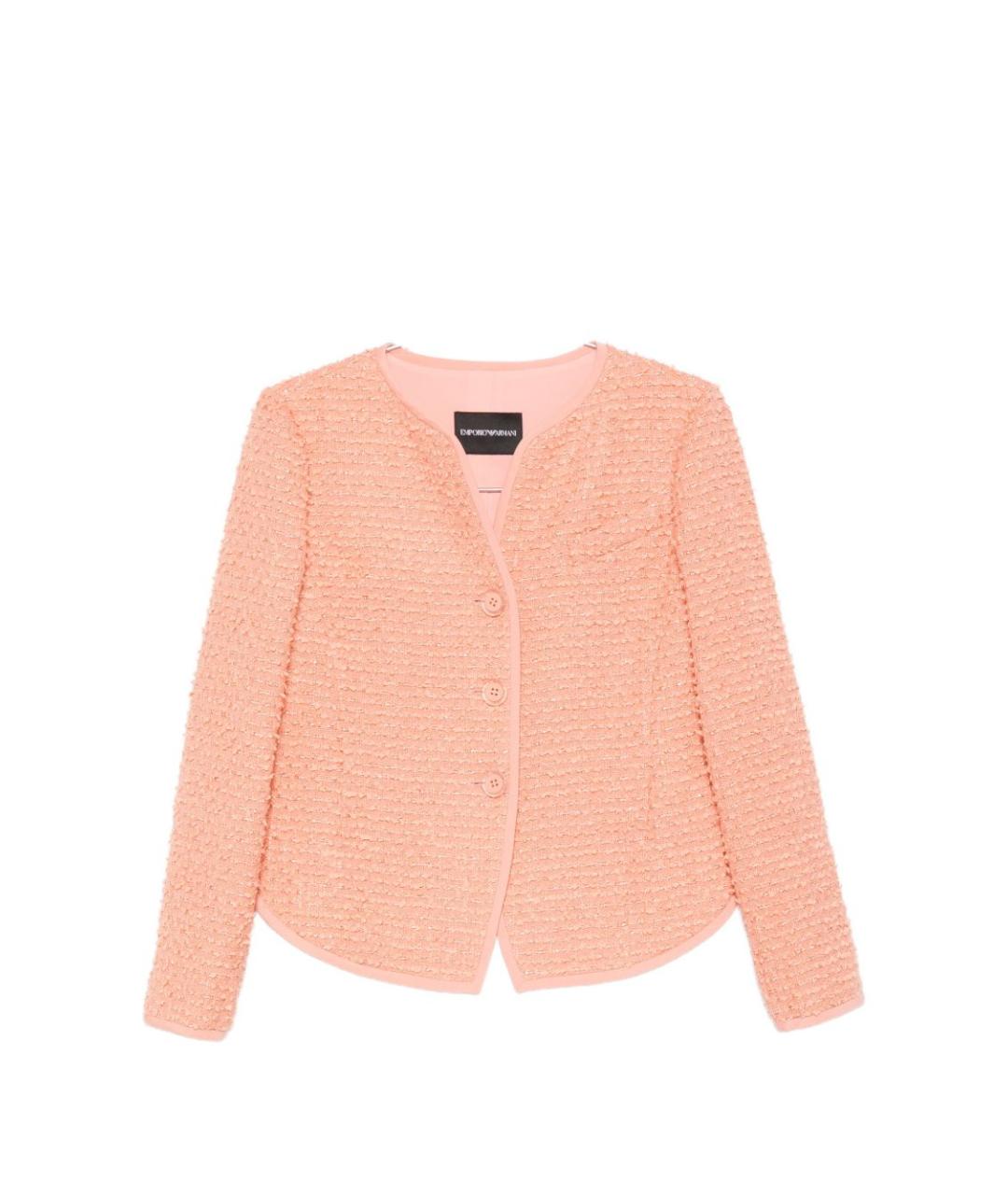 EMPORIO ARMANI Розовый шерстяной жакет/пиджак, фото 1