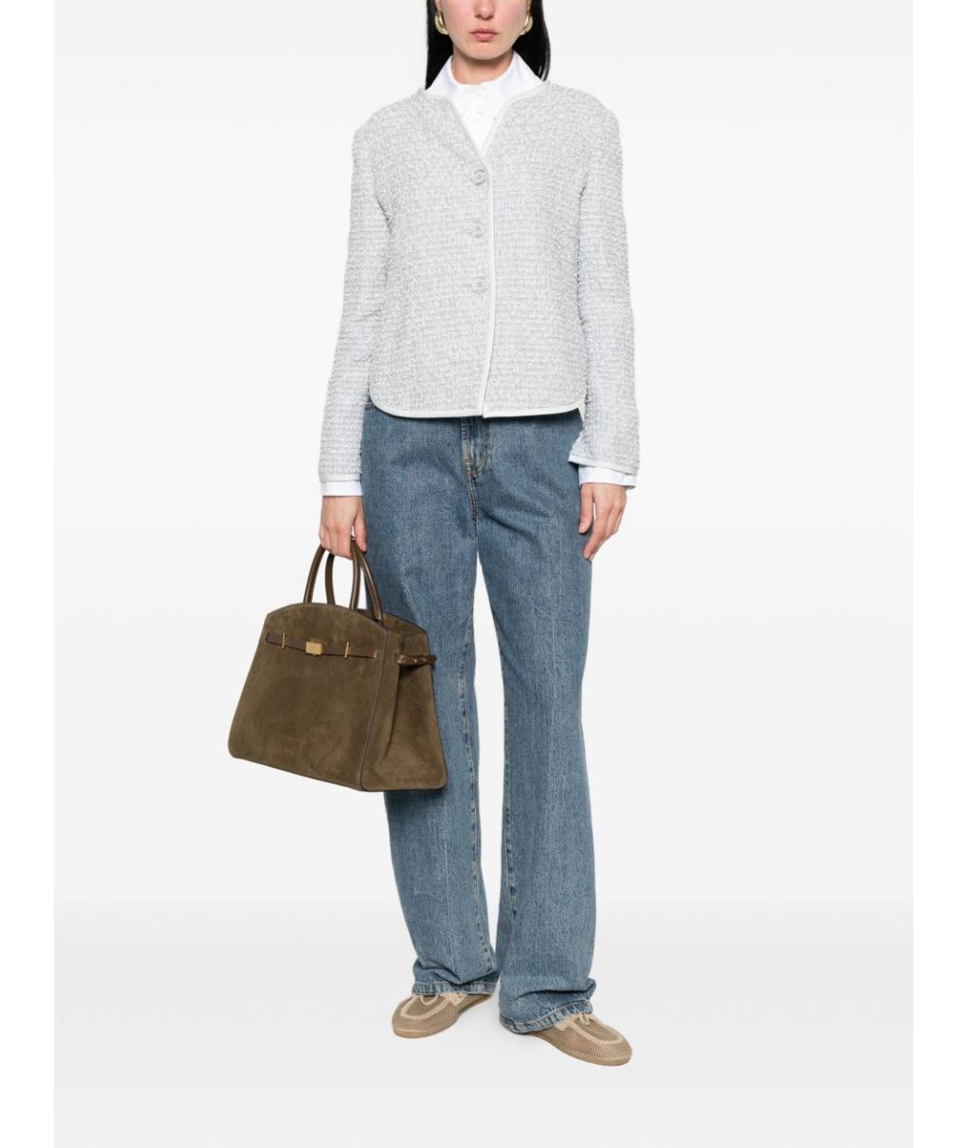 EMPORIO ARMANI Серый шерстяной жакет/пиджак, фото 5