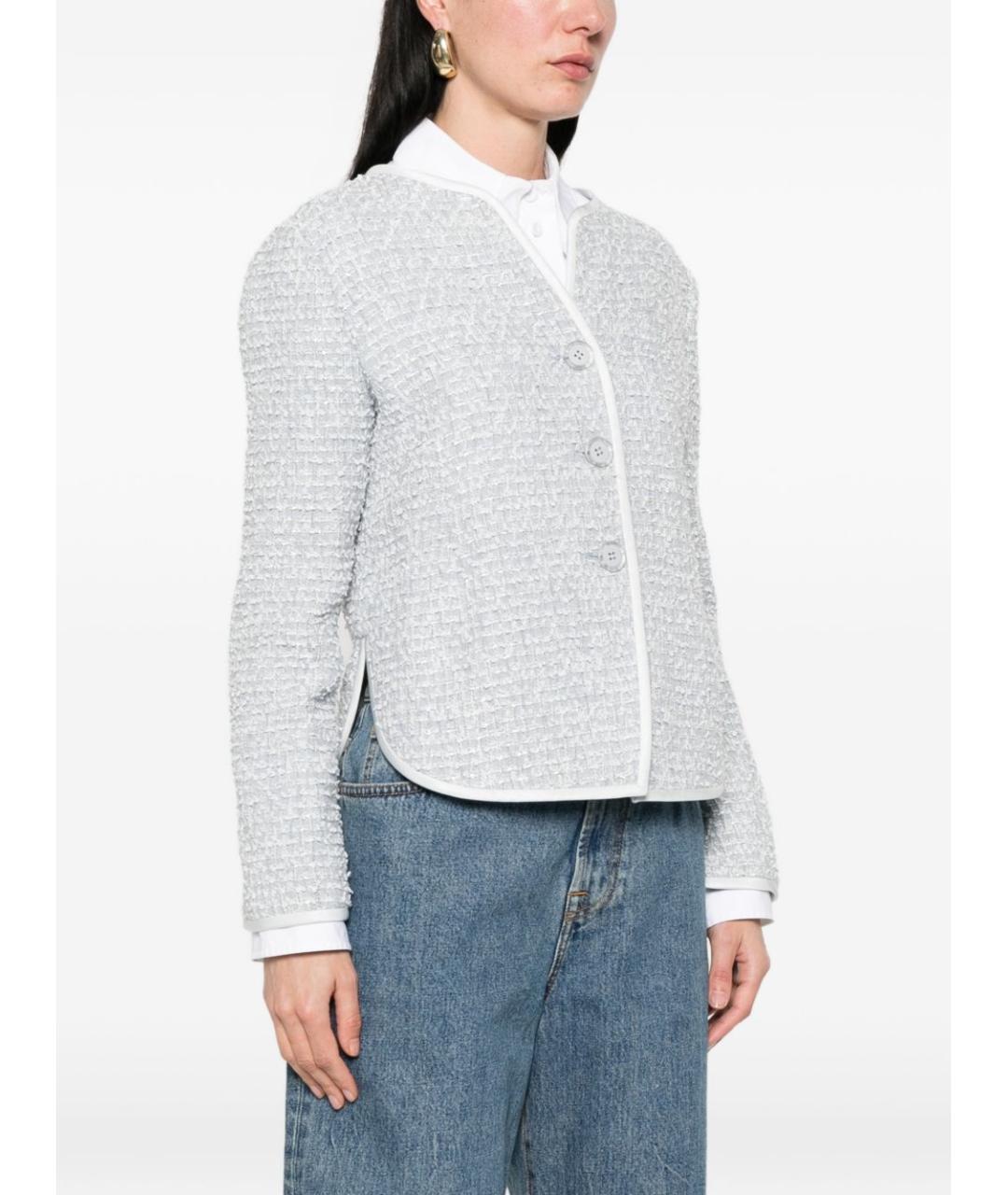 EMPORIO ARMANI Серый шерстяной жакет/пиджак, фото 4