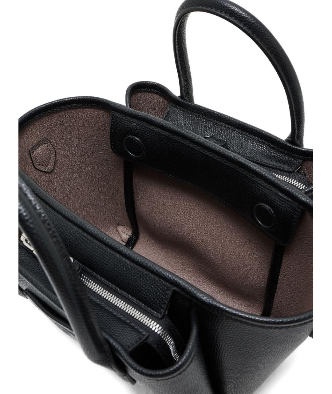 EMPORIO ARMANI Черная сумка тоут из искусственной кожи, фото 2