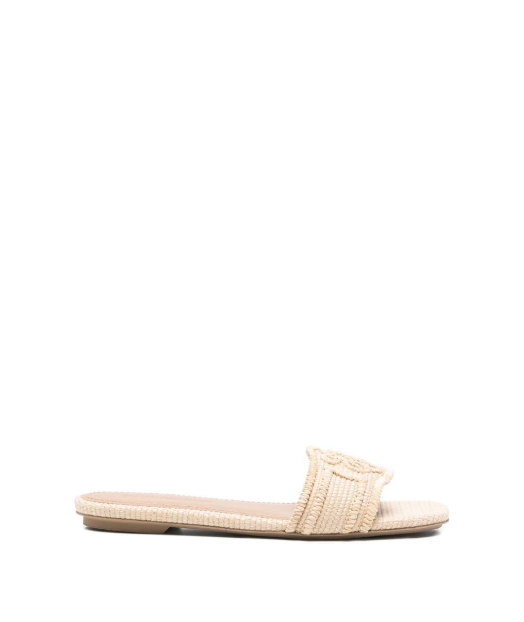 EMPORIO ARMANI Бежевые шлепанцы, фото 1