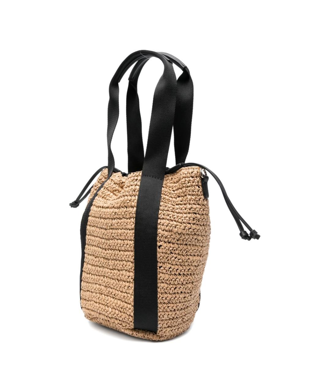 ERMANNO FIRENZE Бежевая пелетеная сумка тоут, фото 5