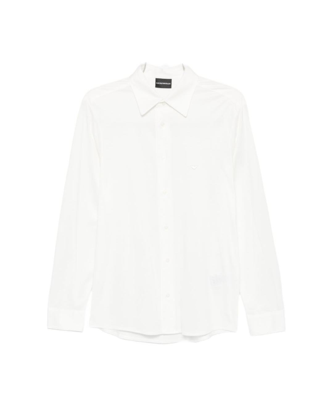 EMPORIO ARMANI Белая хлопковая классическая рубашка, фото 1