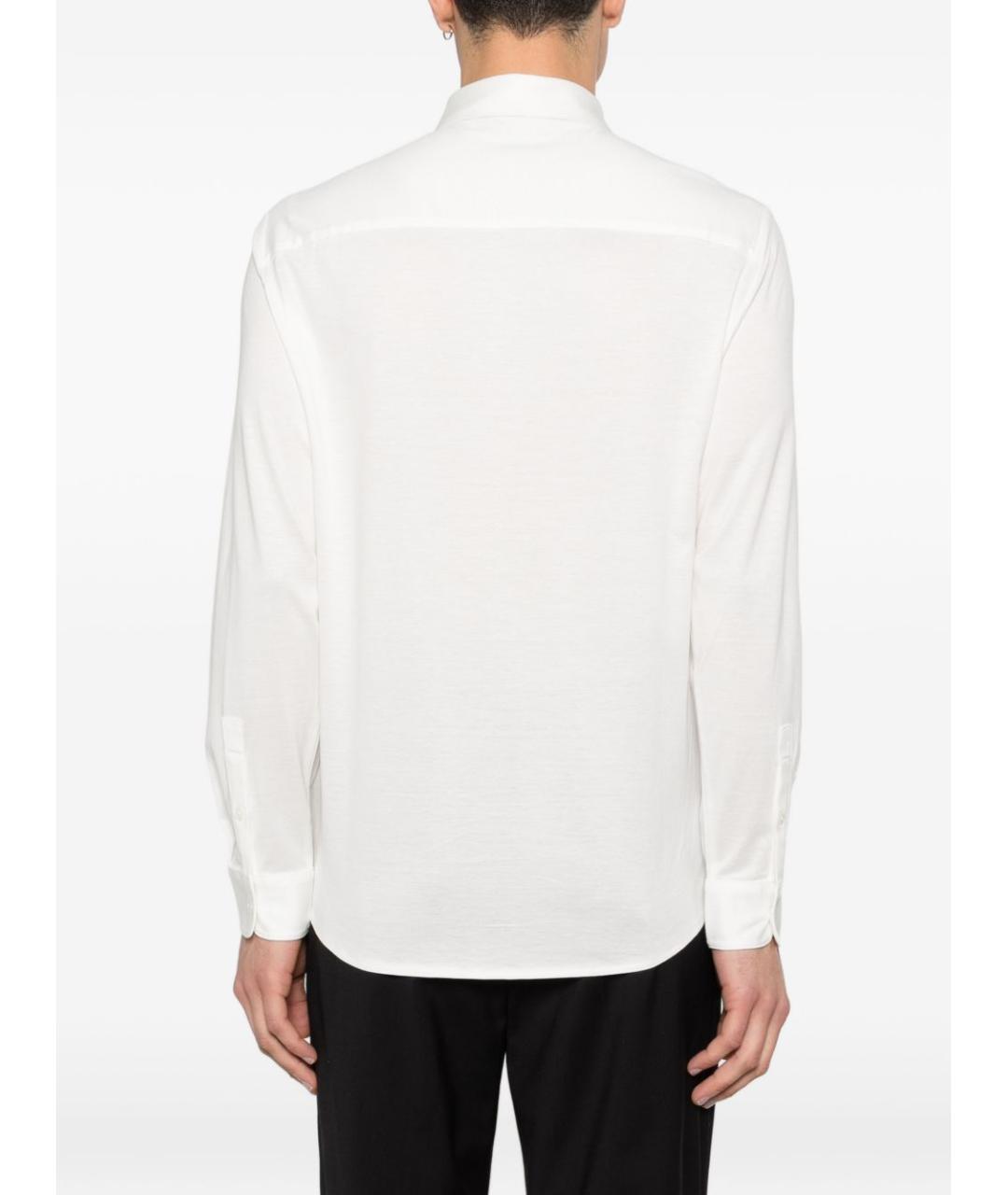 EMPORIO ARMANI Белая хлопковая классическая рубашка, фото 3