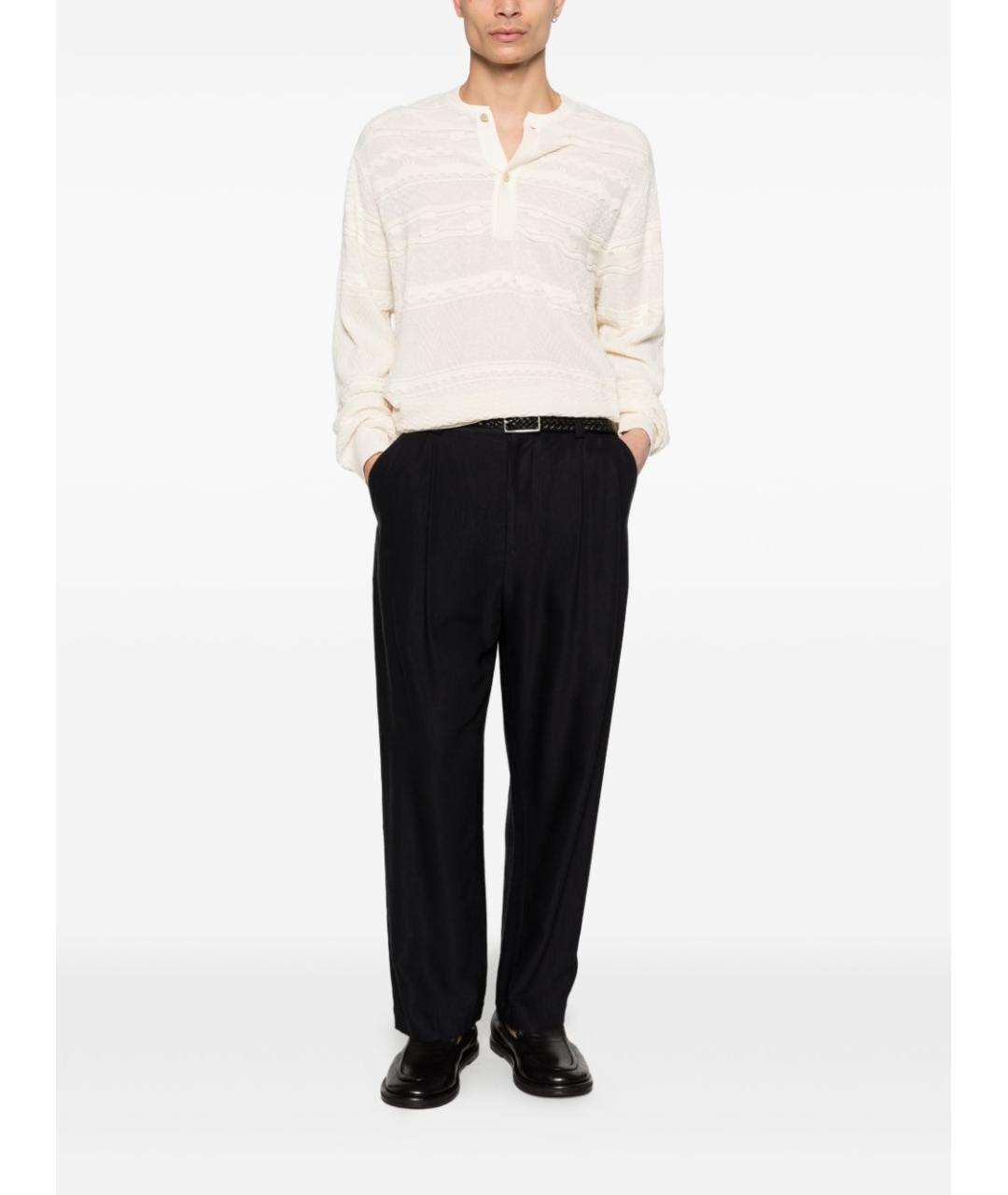 EMPORIO ARMANI Белый хлопковый джемпер / свитер, фото 2