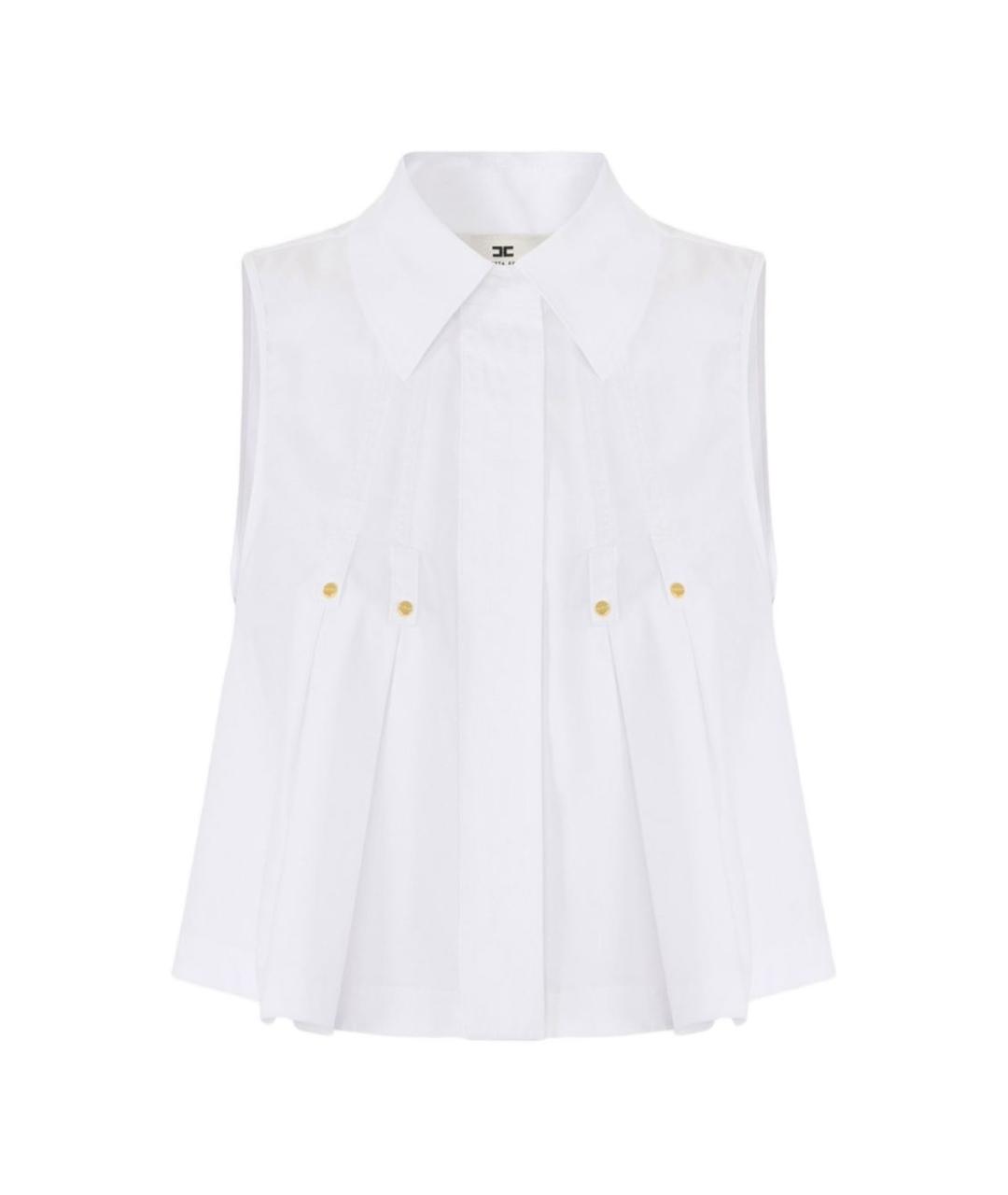 ELISABETTA FRANCHI Белая хлопковая рубашка, фото 1