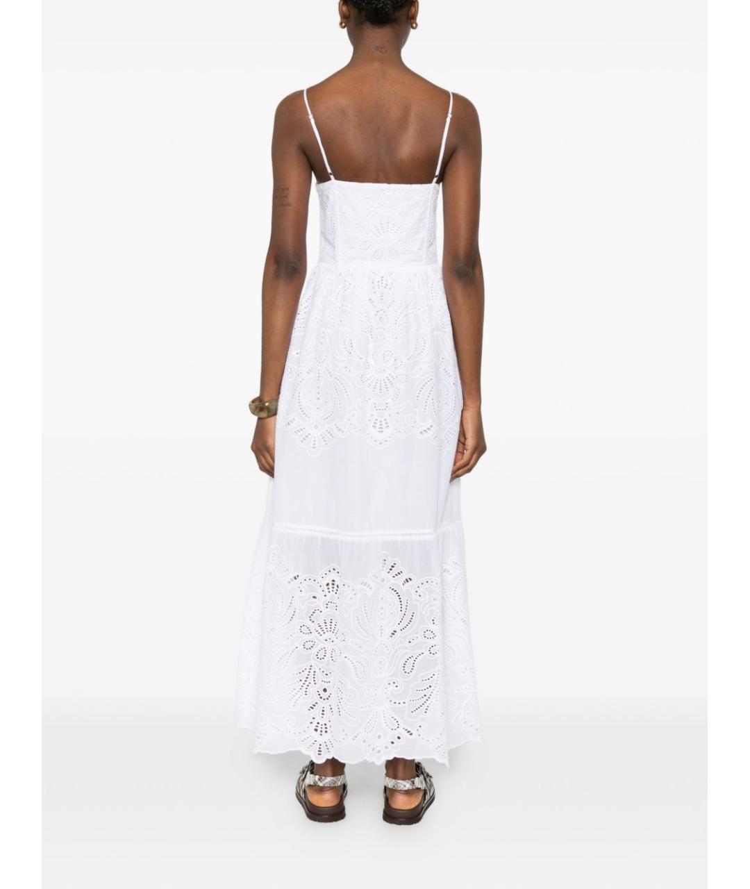 ERMANNO FIRENZE Белое хлопковое повседневное платье, фото 5