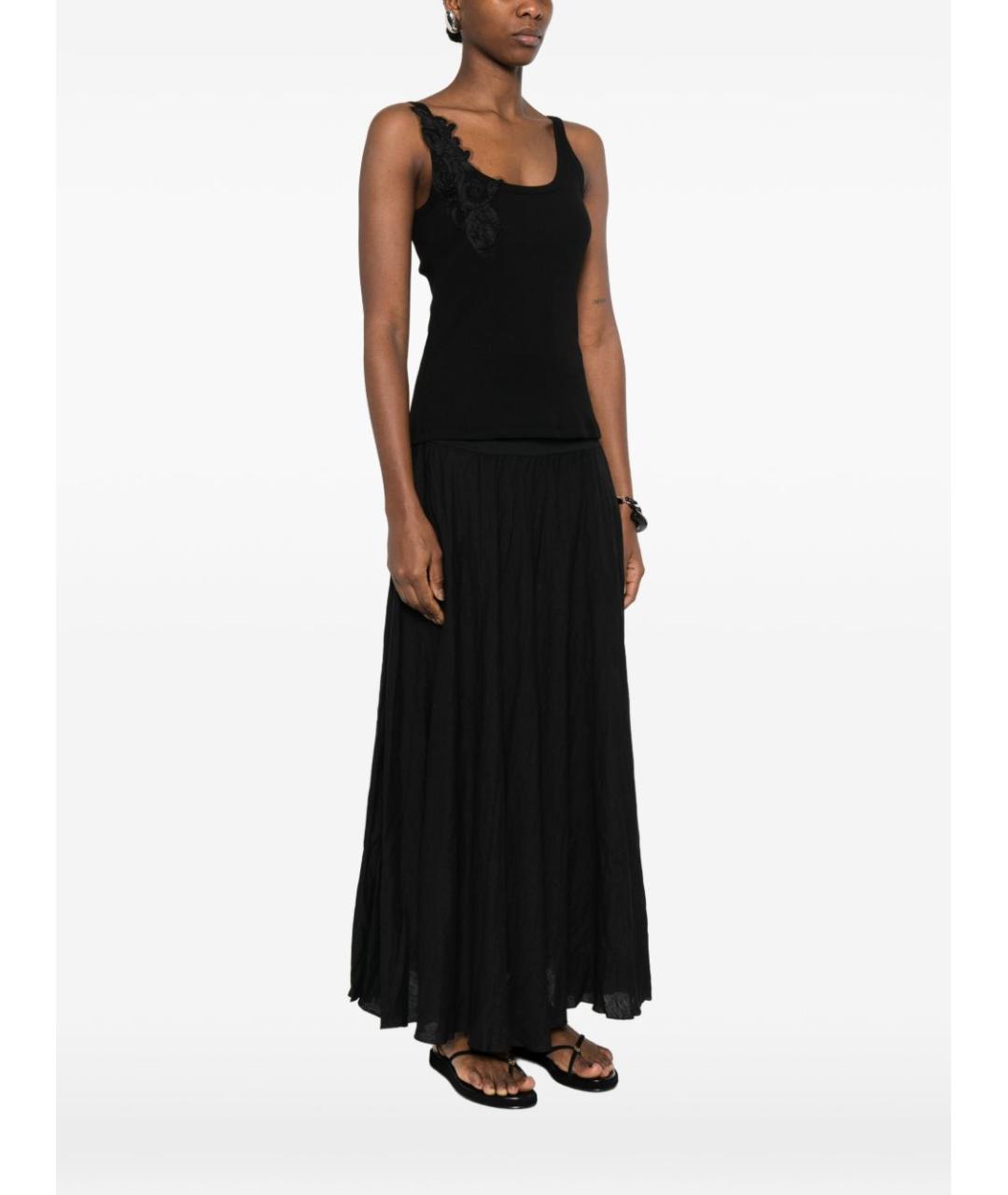 ERMANNO FIRENZE Черная хлопковая майка, фото 5