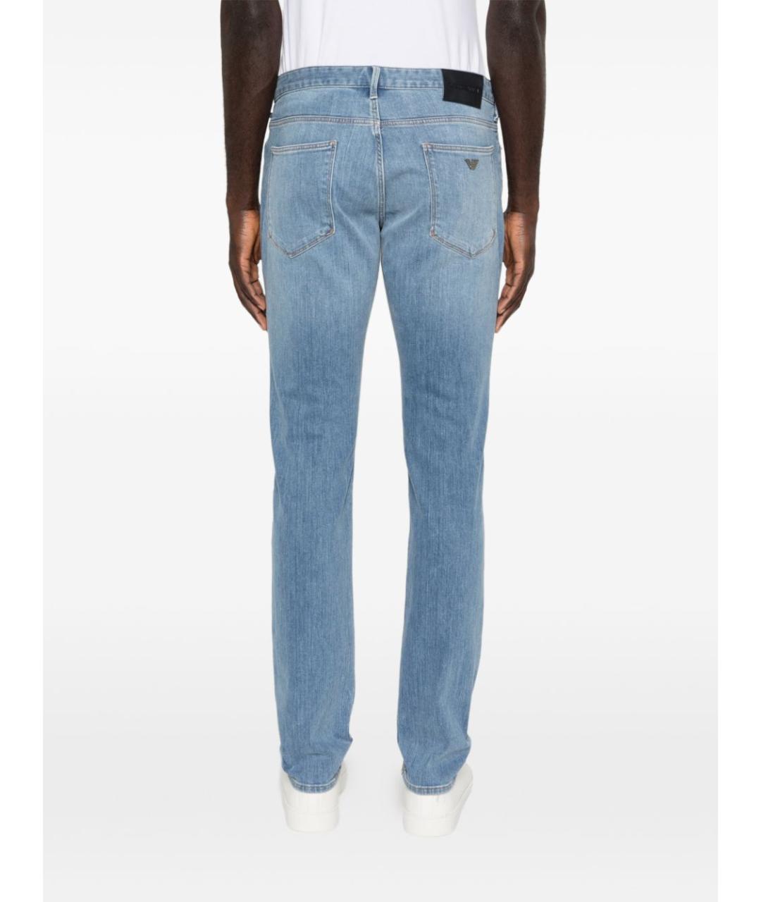 EMPORIO ARMANI Хлопковые прямые джинсы, фото 5