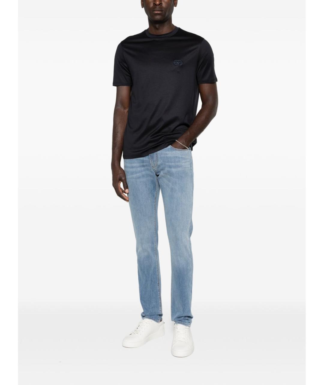 EMPORIO ARMANI Хлопковые прямые джинсы, фото 3