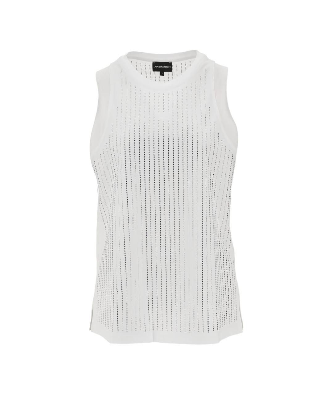 EMPORIO ARMANI Белая хлопковая майка, фото 1