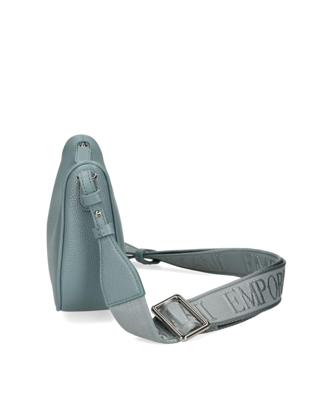 EMPORIO ARMANI Голубая сумка через плечо из искусственной кожи, фото 5