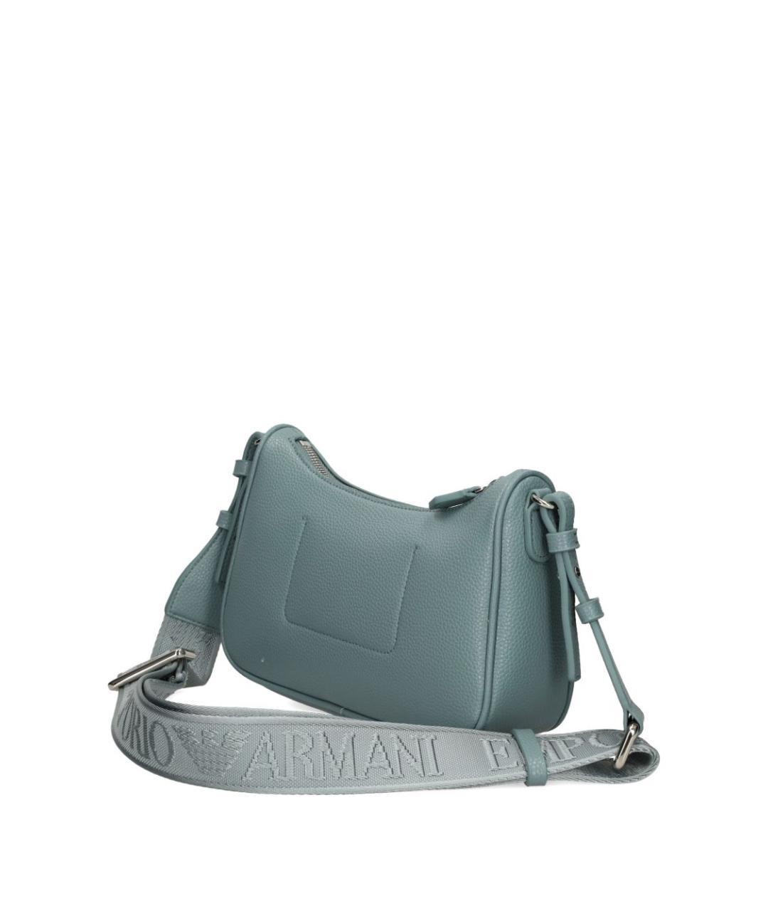 EMPORIO ARMANI Голубая сумка через плечо из искусственной кожи, фото 6