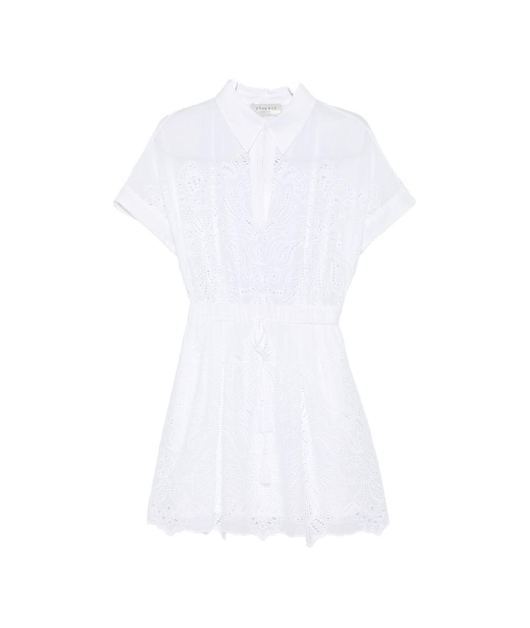 ERMANNO FIRENZE Белое хлопковое платье, фото 1