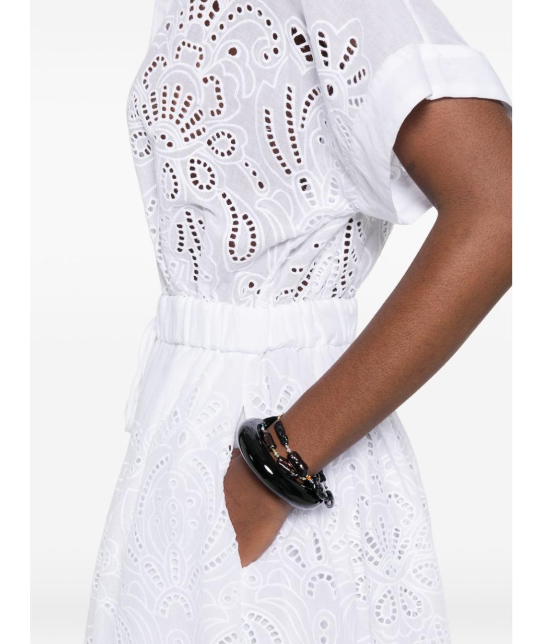 ERMANNO FIRENZE Белое хлопковое платье, фото 5