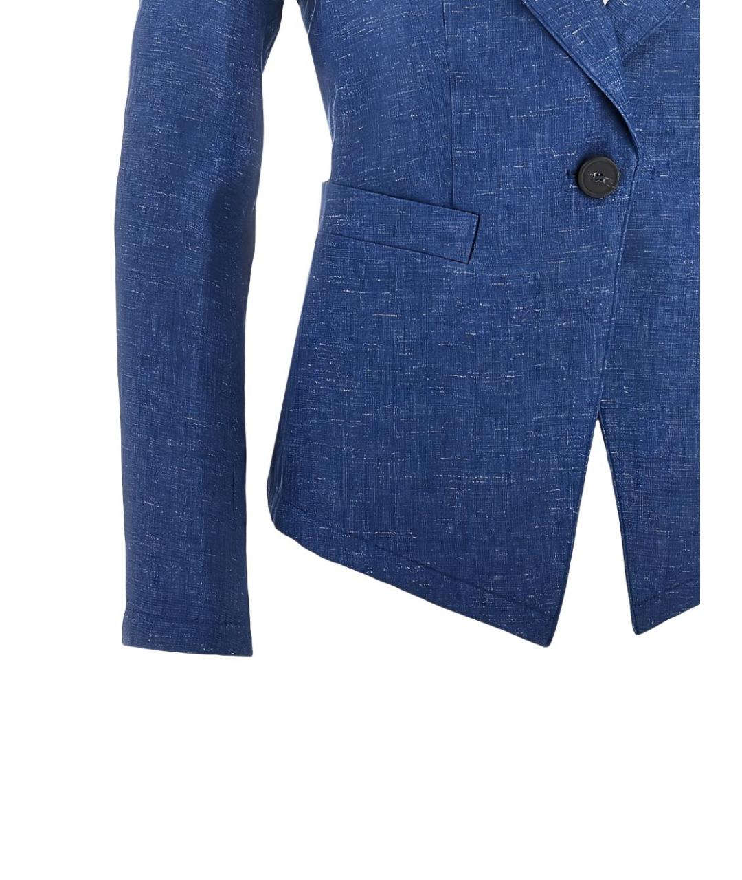 EMPORIO ARMANI Синий вискозный жакет/пиджак, фото 2