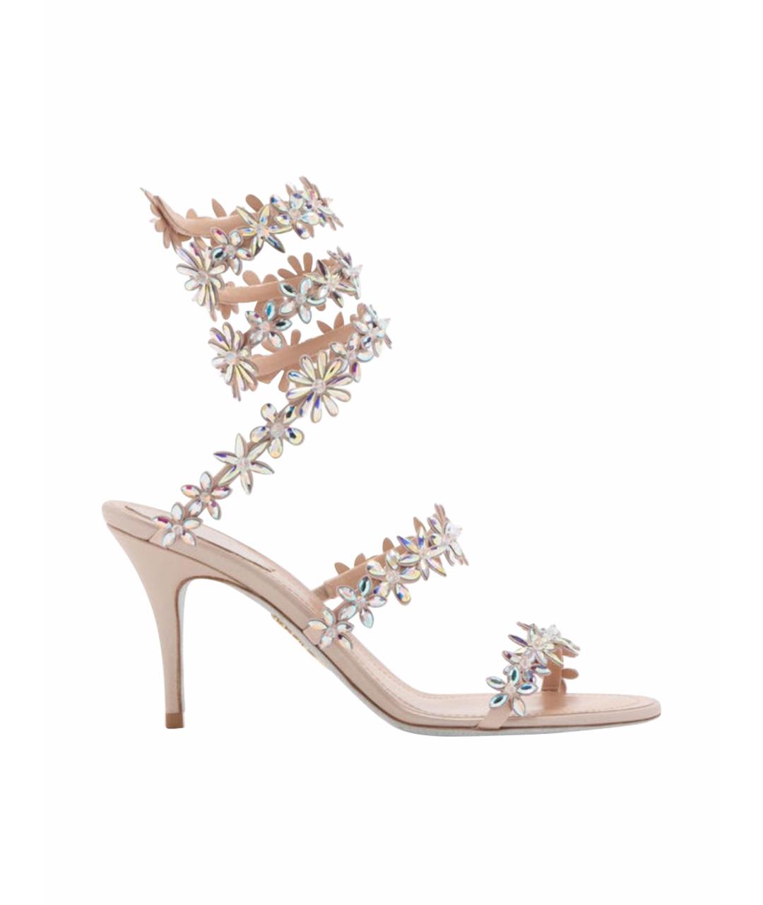 RENE CAOVILLA Бежевые босоножки, фото 1