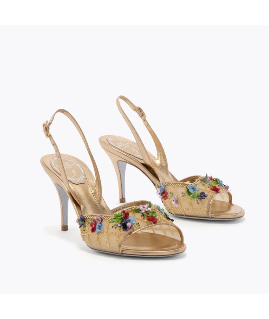 RENE CAOVILLA Бежевые босоножки, фото 2