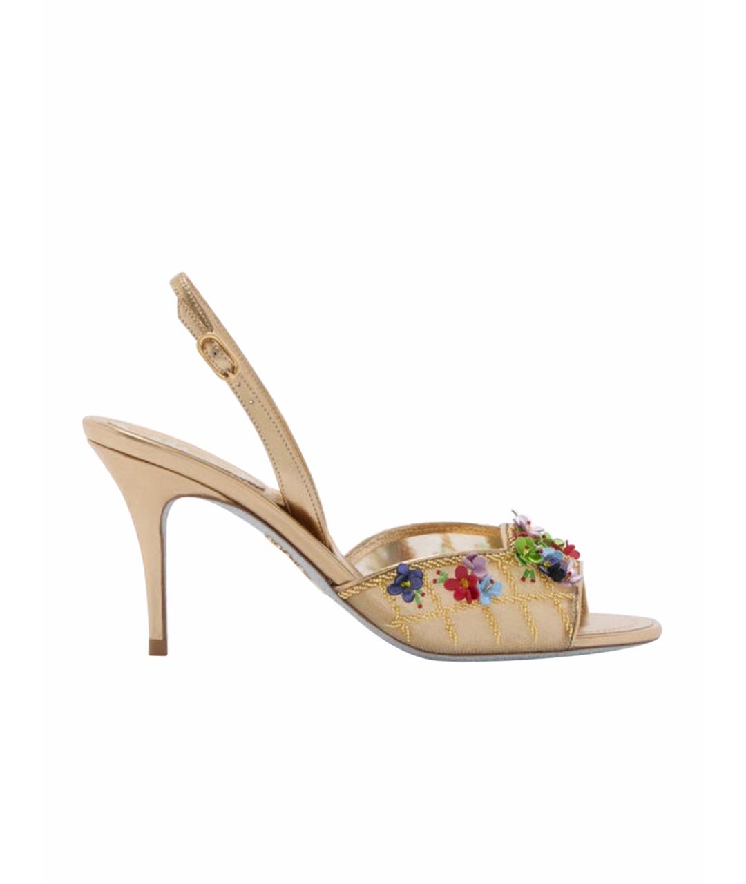 RENE CAOVILLA Бежевые босоножки, фото 1