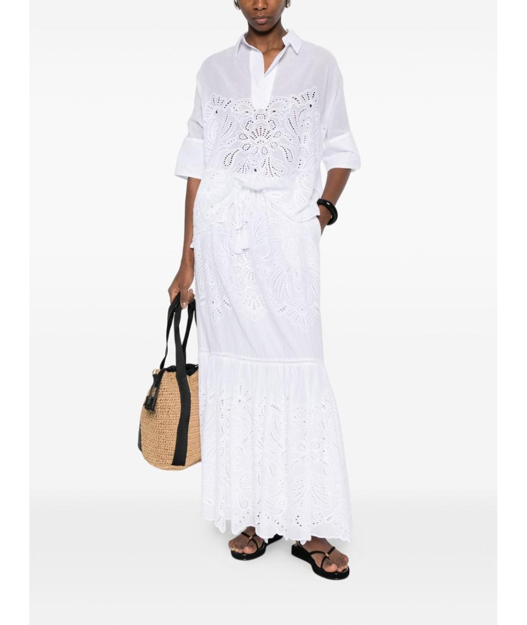 ERMANNO FIRENZE Белая юбка макси, фото 2