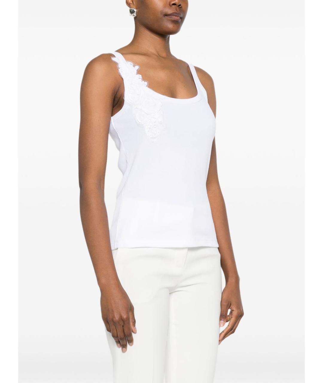 ERMANNO FIRENZE Белая хлопковая майка, фото 5