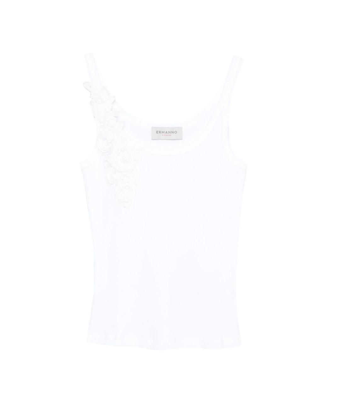 ERMANNO FIRENZE Белая хлопковая майка, фото 1