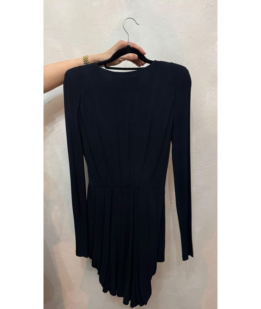 ELISABETTA FRANCHI Черное вискозное коктейльное платье, фото 3