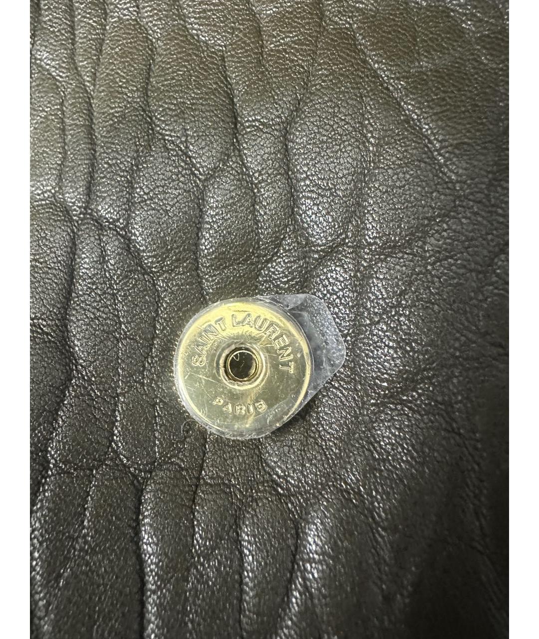SAINT LAURENT Хаки кожаная сумка через плечо, фото 6