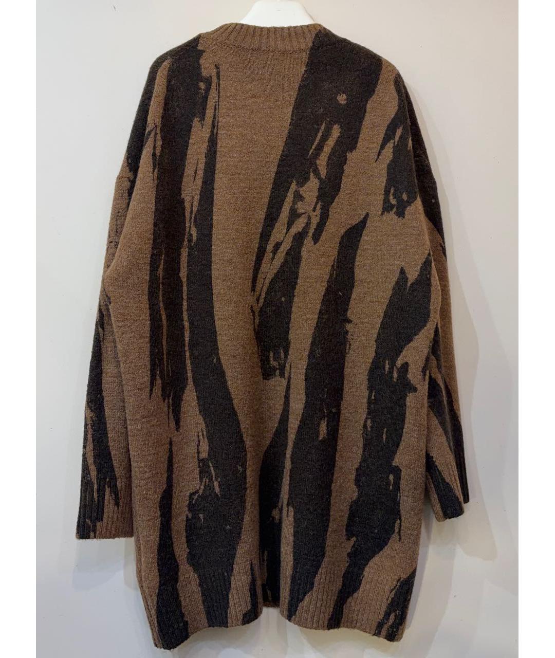 KENZO Коричневое шерстяное повседневное платье, фото 2