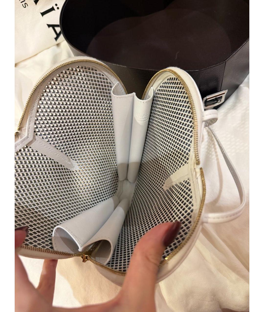 ALAIA Белая кожаная сумка через плечо, фото 4