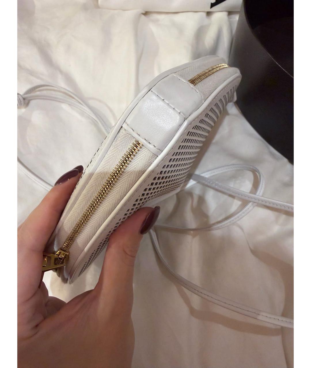 ALAIA Белая кожаная сумка через плечо, фото 3