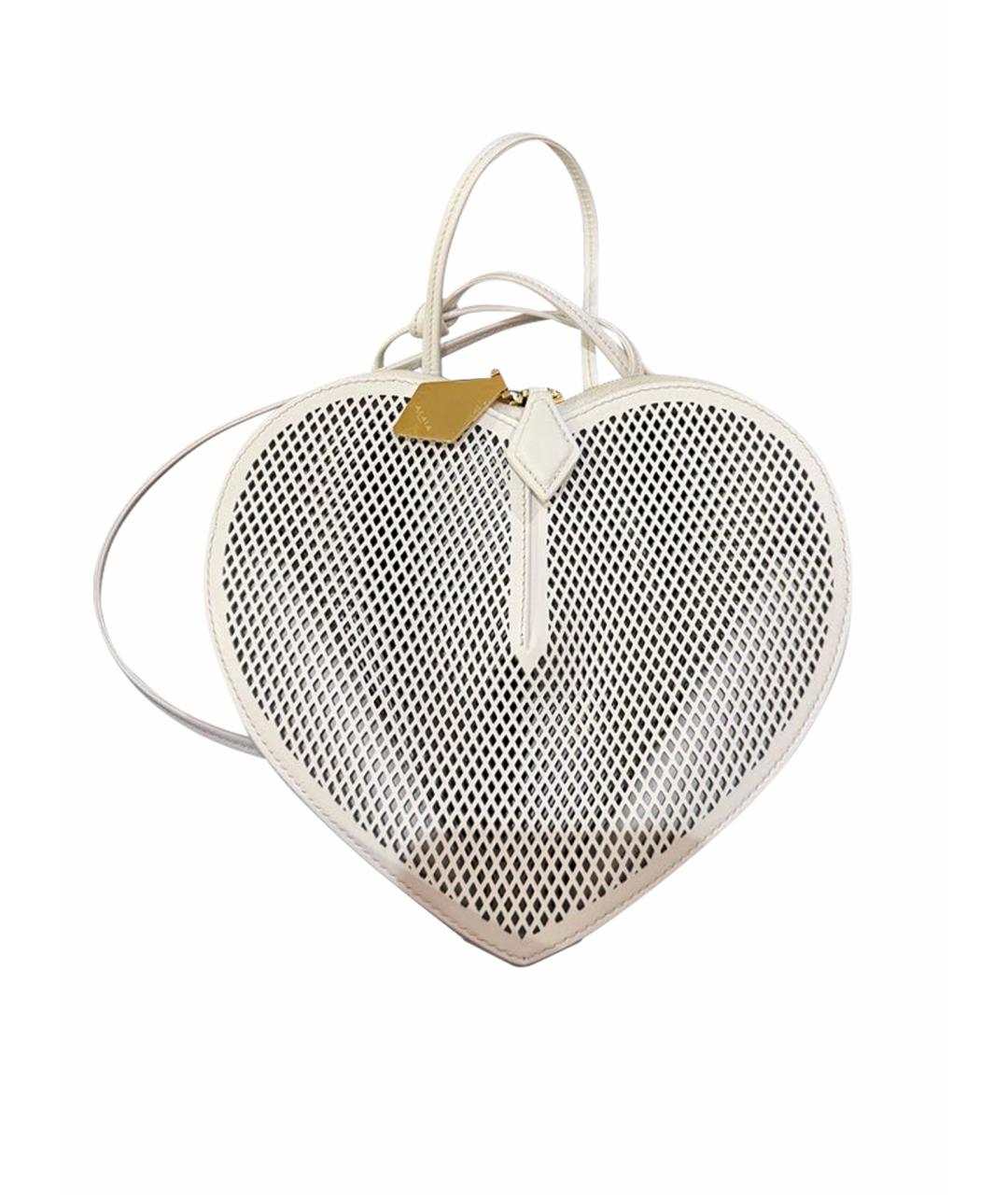 ALAIA Белая кожаная сумка через плечо, фото 1