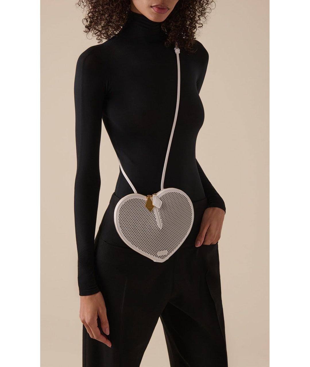 ALAIA Белая кожаная сумка через плечо, фото 8