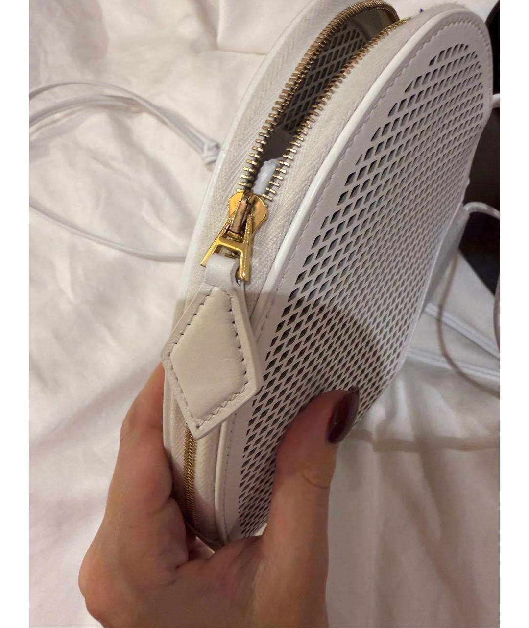 ALAIA Белая кожаная сумка через плечо, фото 2