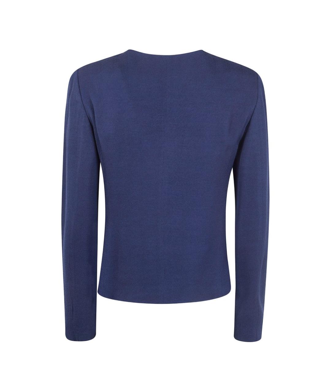 EMPORIO ARMANI Синий вискозный жакет/пиджак, фото 2