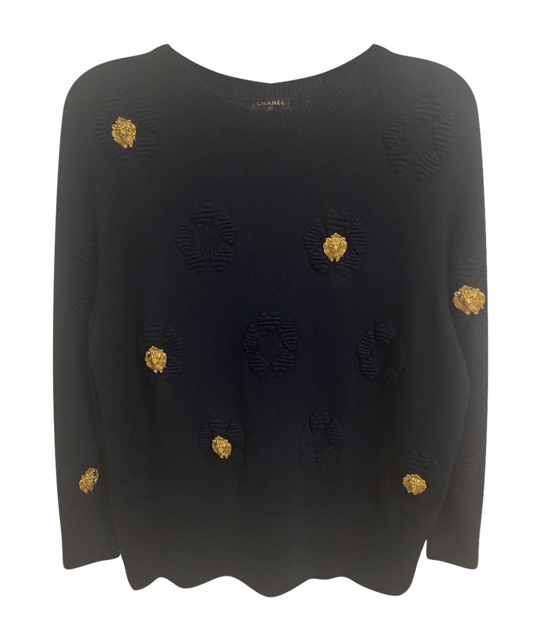 CHANEL Темно-синий кашемировый джемпер / свитер, фото 1