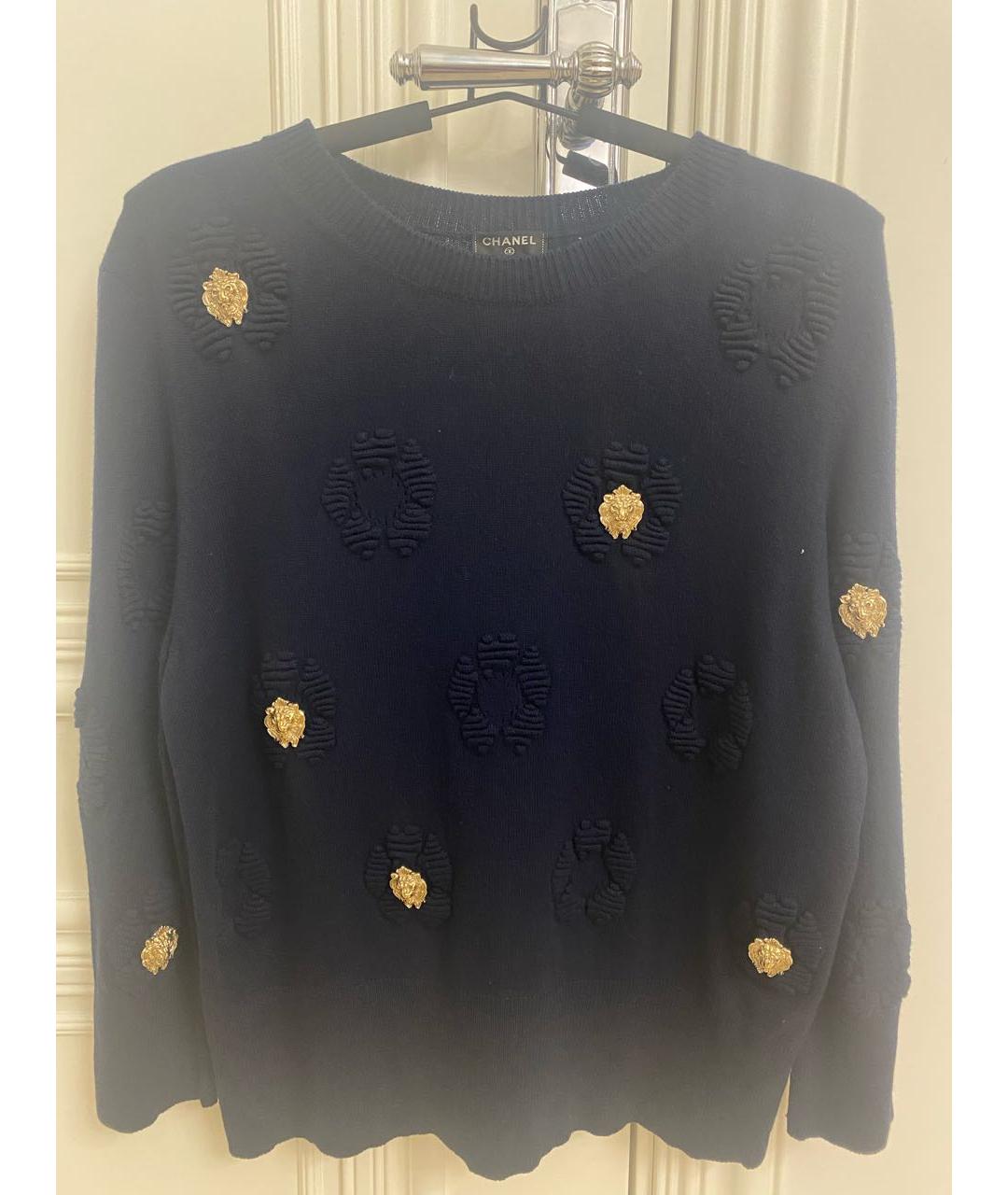 CHANEL Темно-синий кашемировый джемпер / свитер, фото 6