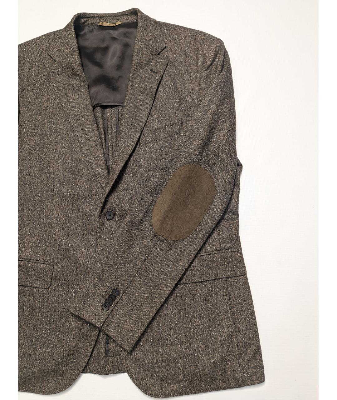 HUGO BOSS Коричневый шерстяной пиджак, фото 4