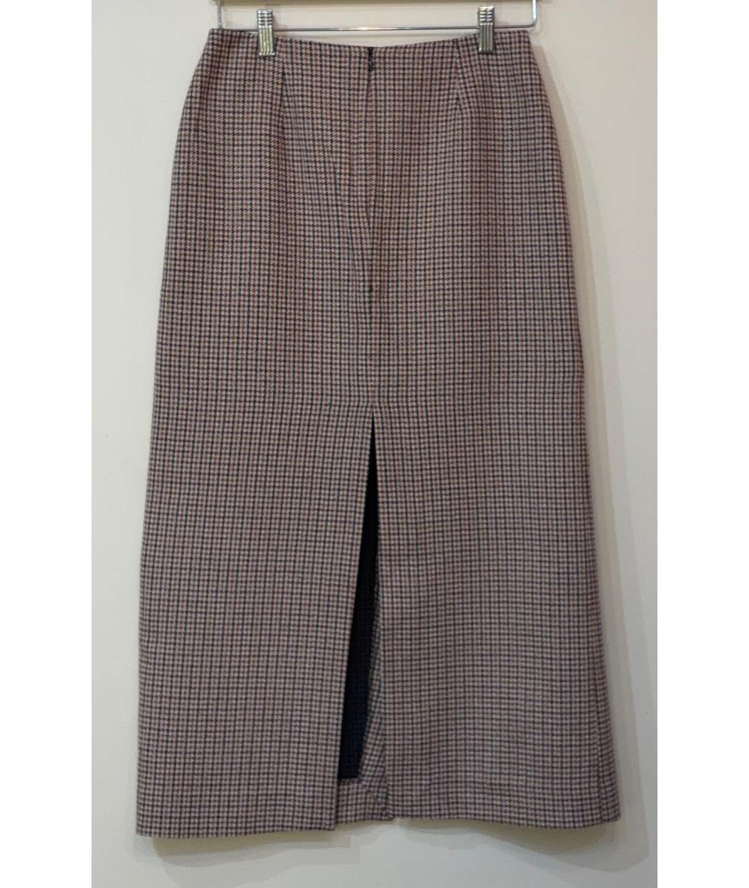 MAJE Мульти шерстяная юбка миди, фото 2