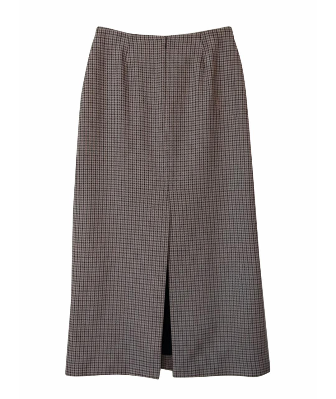 MAJE Мульти шерстяная юбка миди, фото 1