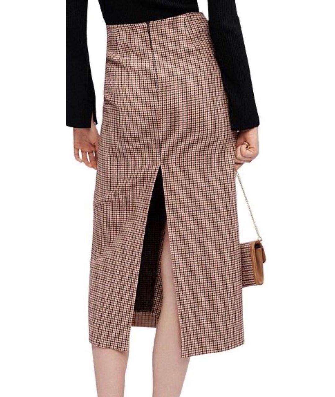 MAJE Мульти шерстяная юбка миди, фото 8